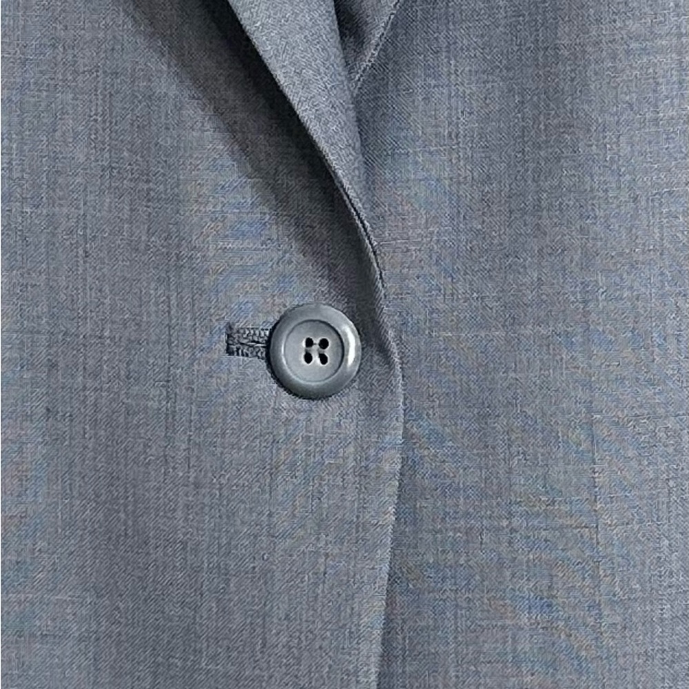 Pendleton Slate/Light Blue Single Button 100% Vir… - image 7